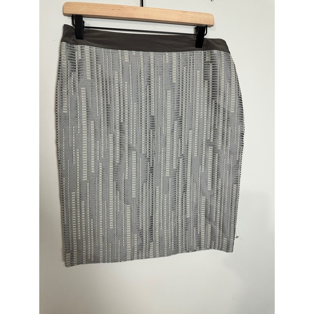 PORTS 1961 Pencil Skirt‎ Geometric Pattern Italian Made Silk Blend Size 6